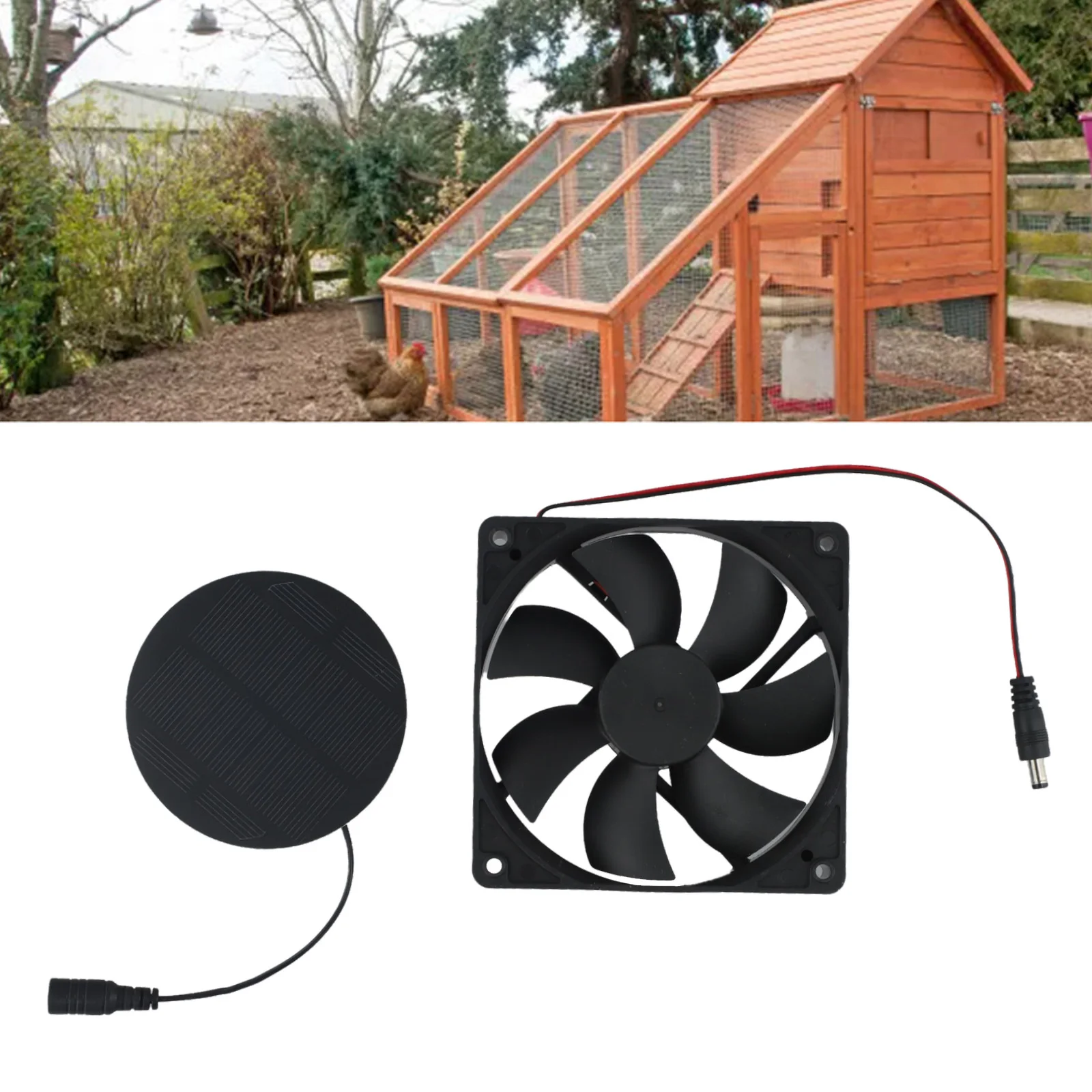 Ventilation Fans Solar Powered Panel Fan Lightweight Outdoor Free Energy Solar 10W For Pet Houses Chicken Coops Sheds Greenhouse