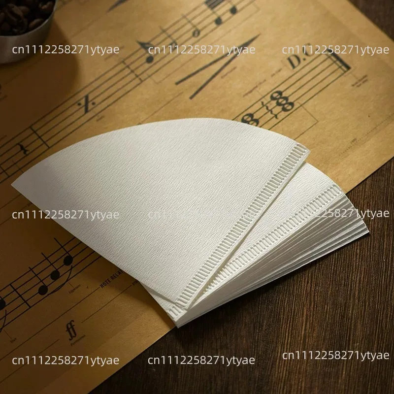 Hand Brewed Coffee V60 Filter Paper Suitable for V-shaped Filter Cup Drip Filter Coffee Powder Filter Paper 100 Pieces