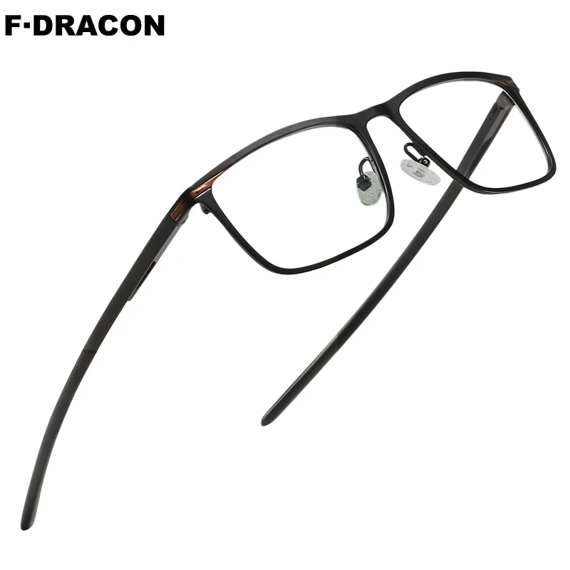 F·DRACON 2026 New Metal Eyeframe Ultra Light Business Square Men's and Women's Eyeframe Color blocked Sports Frame 5138