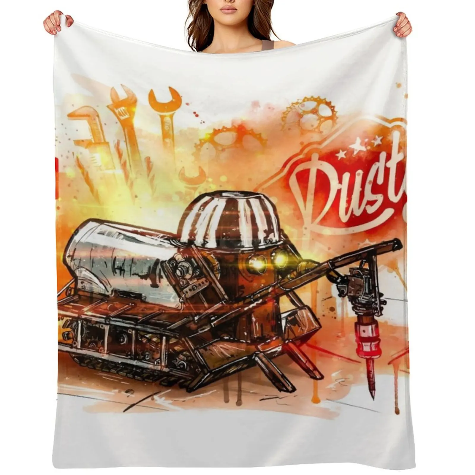 

Rusty Art Throw Blanket Retros Thermal warm winter Flannel Blankets