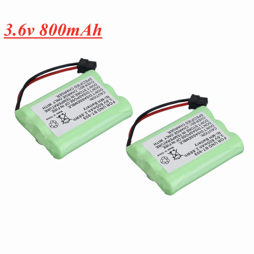 Akumulator 3,6 V do telefonu bezprzewodowego Uniden BT-909 BT909 3 * AAA Ni-MH 800 mAh 2 szt.