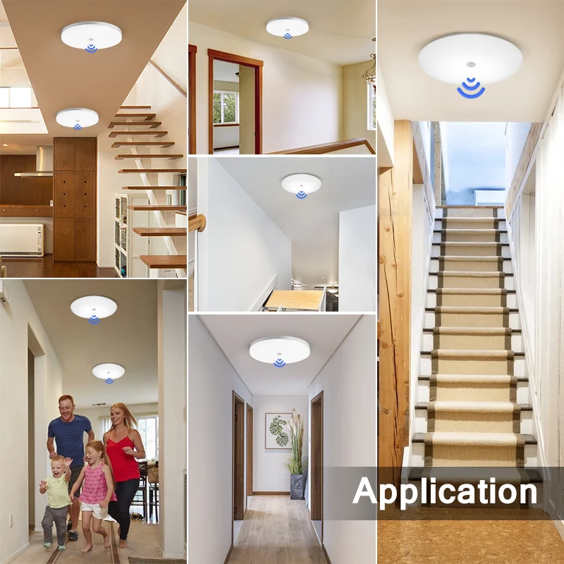 Lampada da soffitto a LED PIR Motion Sensor plafoniera notturna 9/13/18/34/36W 110V/220V per Home Room corridoio cucina apparecchio di illuminazione