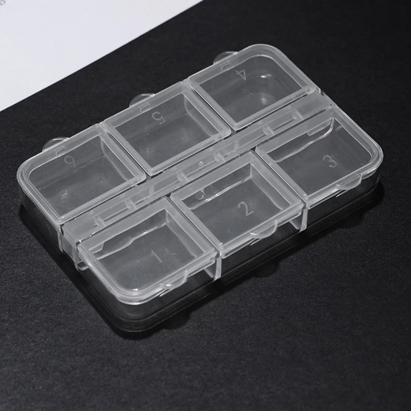 10Pcs Nail Art Storage Box Nail Charm Storage Boxes Art Organizer Manicure Case Small Craft Organizers Jewelry Container Durable