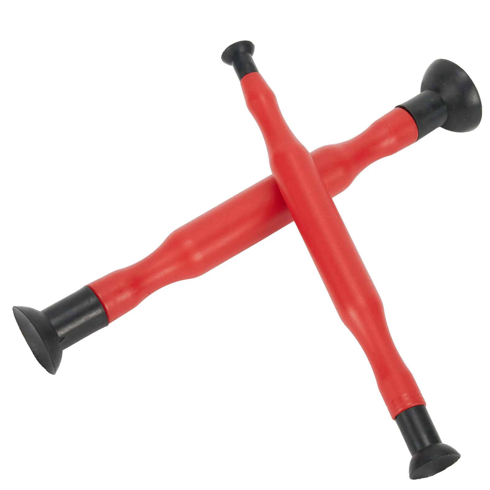 Requintado Valve Lapping Grinding Stick com ventosas, Borracha de plástico vermelho, Ferramentas manuais, 2pcs