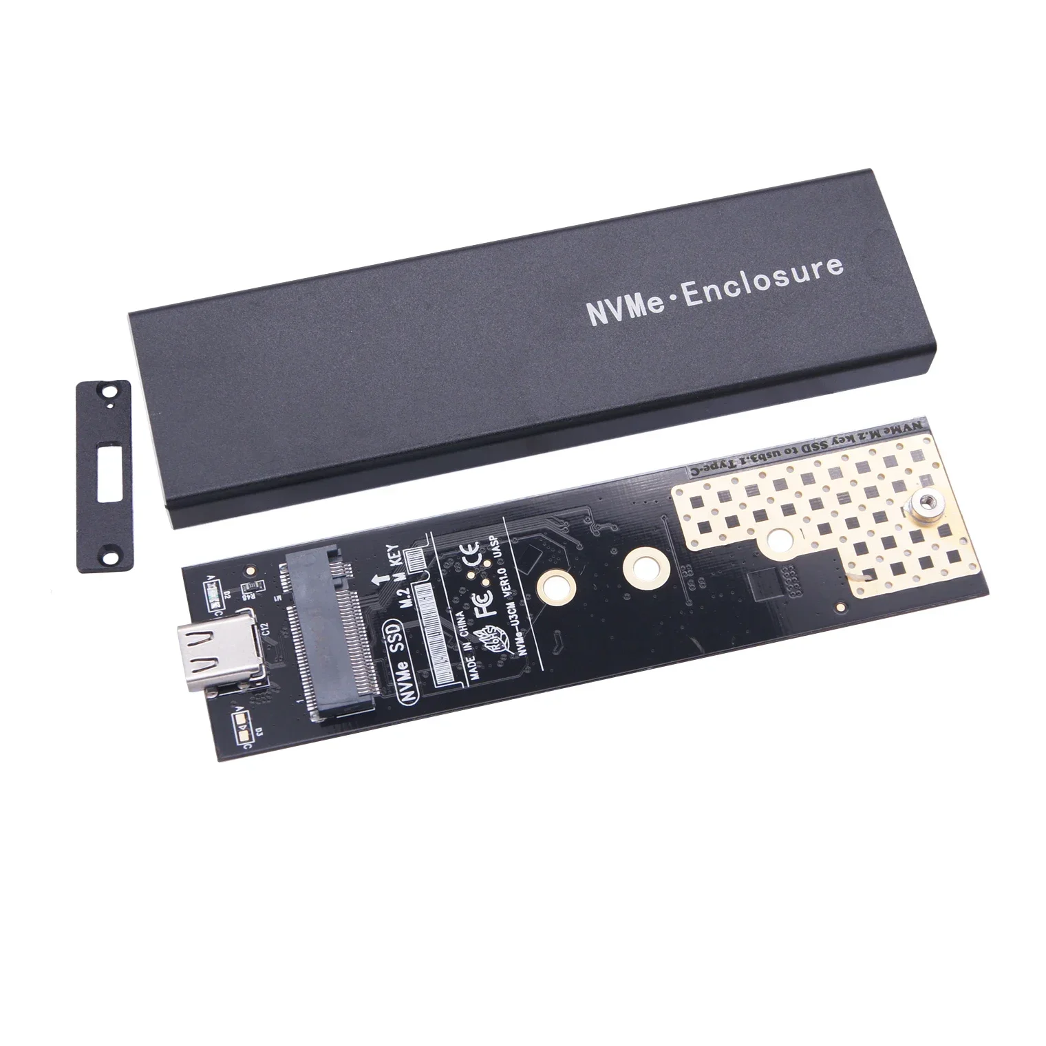 M.2 NVMe To USB3.1 GEN2 Type C SSD Metal Hard Disk Box NVMe Protocol External HDD Enclosure Chipset RTL9210 TypeA to TypeC cable