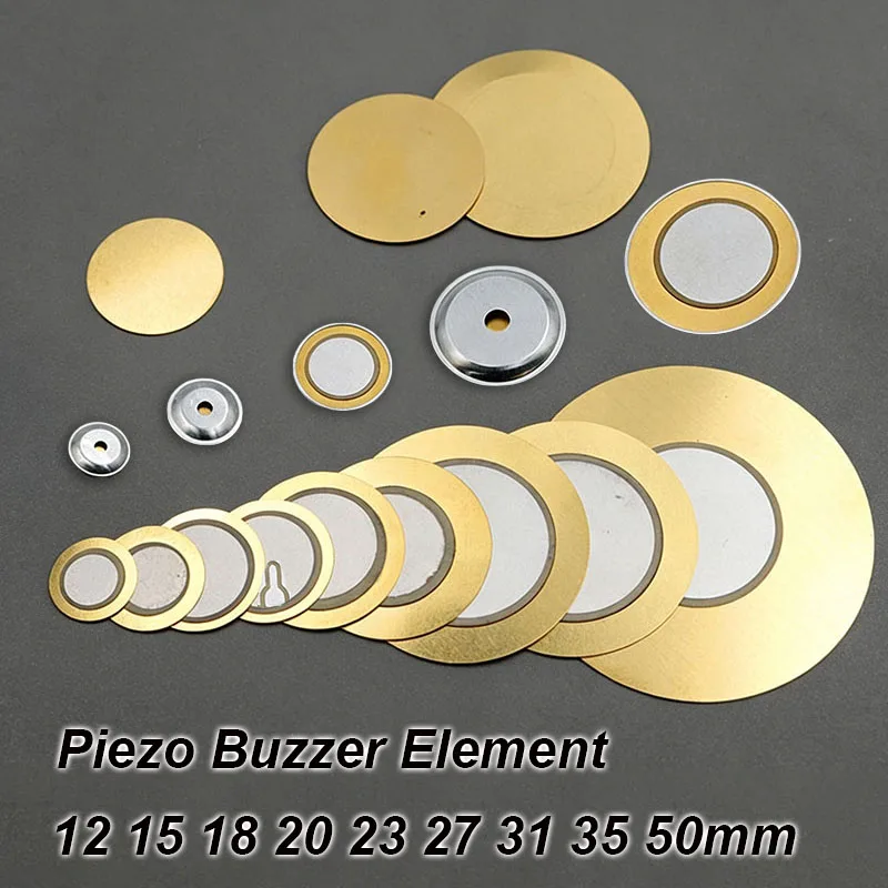 

10PCS/Lot Piezoelectric Piezo Ceramic Wafer Plate Sounder Buzzer Loudspeaker Diameter 12/15/18/20/23/27/31/35/50MM