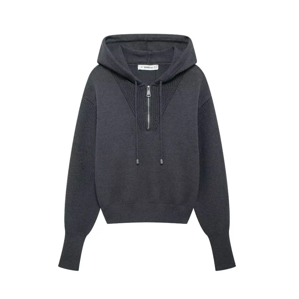 

Women's Casual Hooded Zipper Sweater Autumn Fashion European And American Style