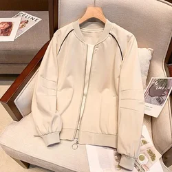 Lining Jacket Women's 2024 Spring Autumn New Coat Korean Baseball Uniform Outerwear Short Casual Fashion Overcoat Female Tops