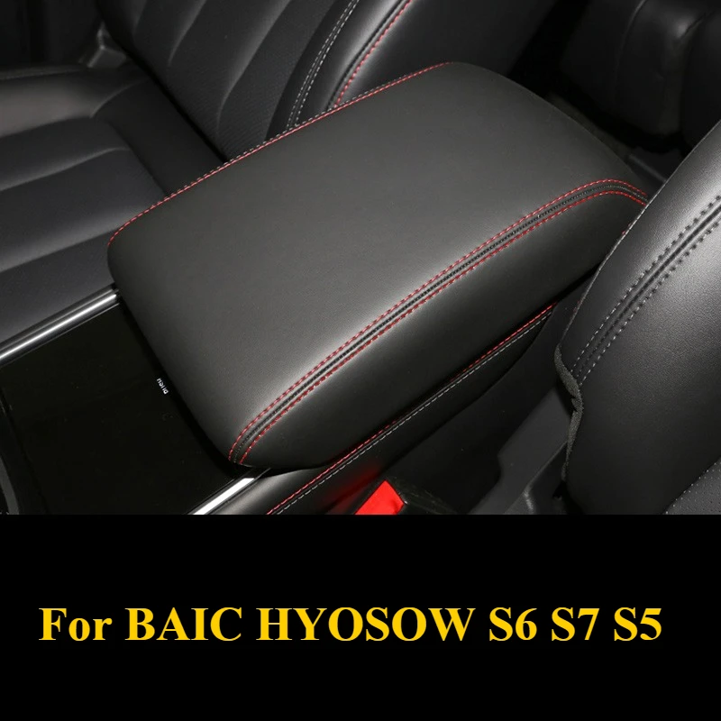 

For BAIC HYOSOW S6 S7 S5 Armrest Box Cover Car Center Armrest Cover Leather Pad All Inclusive Interior Decoration Accessories