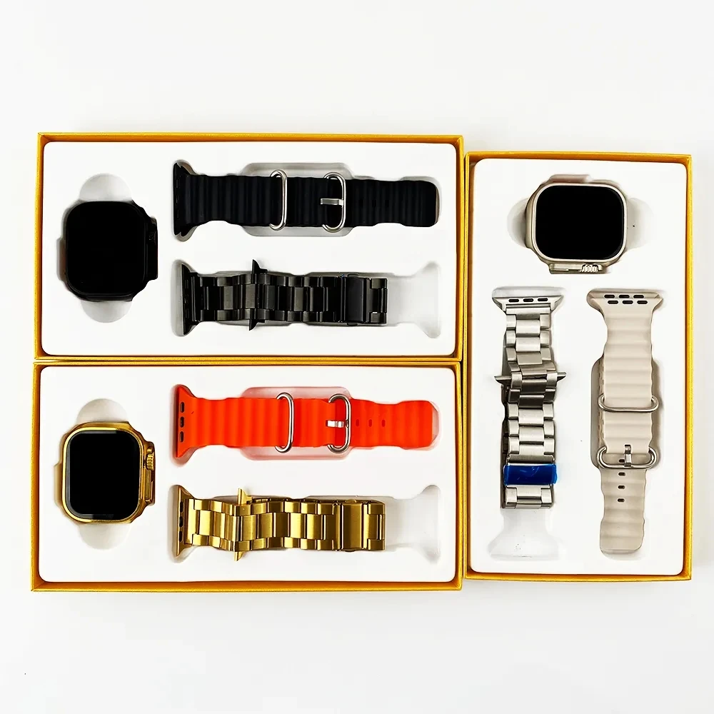 ساعة HK9 Ultra Max الذهبية الذكية الجديدة بلوتوث دعوة الرجال Smartwatch Ultra Series 9 Watch Ultra