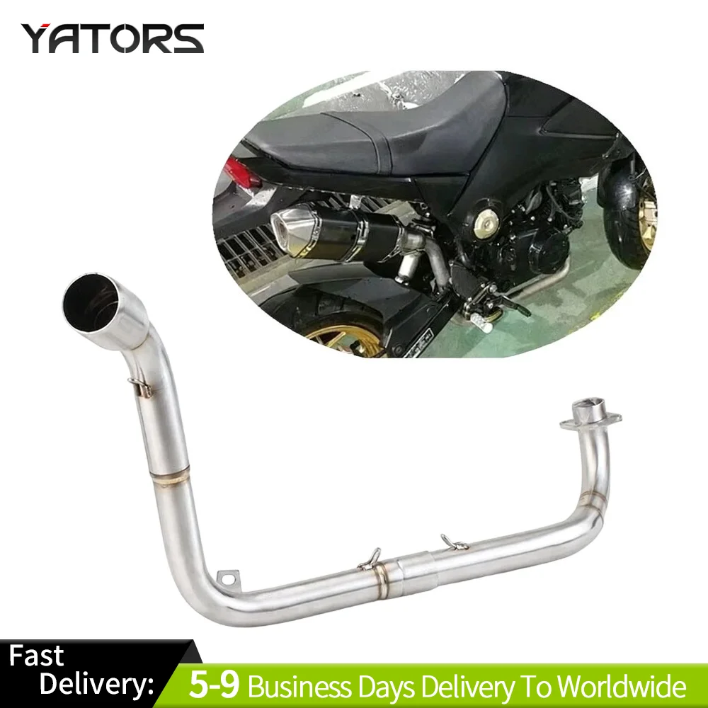 

For Honda Grom 125 2013-2024 Motorcycle Exhaust Header Mid Link Pipe Slip-On Exhaust Systems Exhausts Pipes