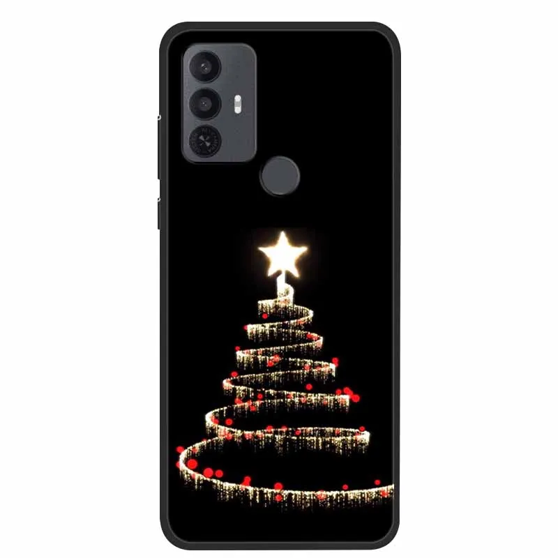 For TCL 30 SE Case Christmas Soft Silicone TPU Phone Back Cover Case for TCL 30 SE Funda TCL 306 305 Santa Claus TCL30SE Coque