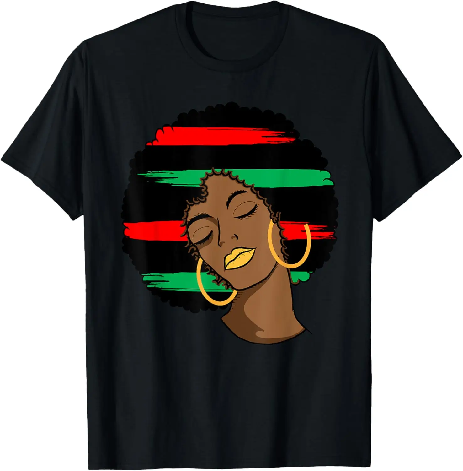 

Pan African UNIA Flag Black History Afro American Women Gift T-Shirt