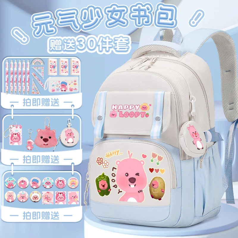 Cute Girl Little Beaver Backpack 2025 New Large Capacity Lightweight Sanrio Backpack Teen School Backpack