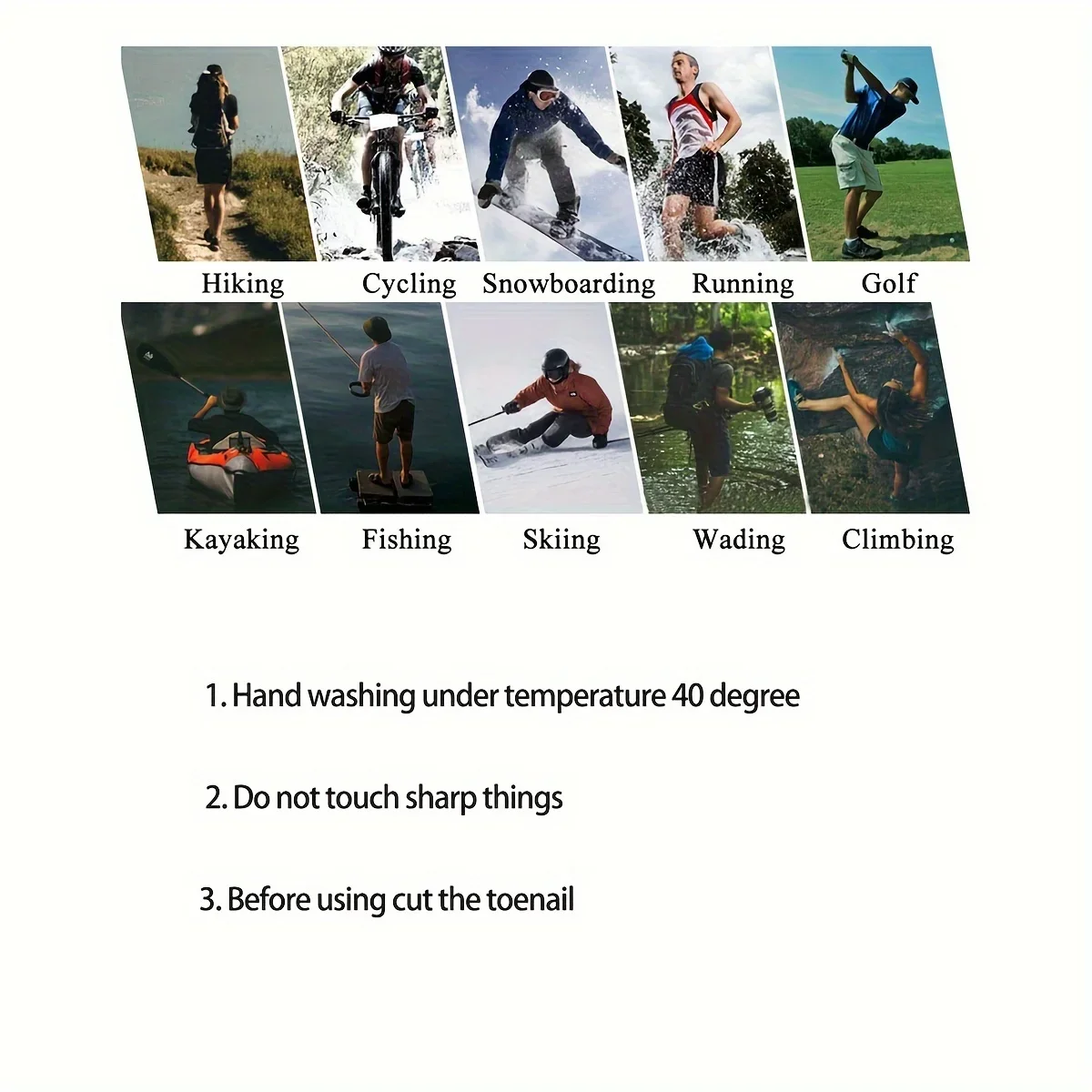 Waterproof Socks Outdoor Sports Hiking Wading Camping Trekking Winter Skiing Sock Warm Breathable Waterproof Socks