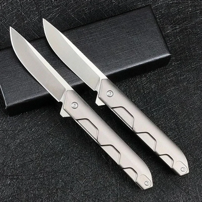 FERRUM المحمولة البرية بقاء الصيد القتالية EDC سكين D2 شفرة التخييم في الهواء الطلق سكين للفرد مقبض ألمونيوم سكينة فاكهة