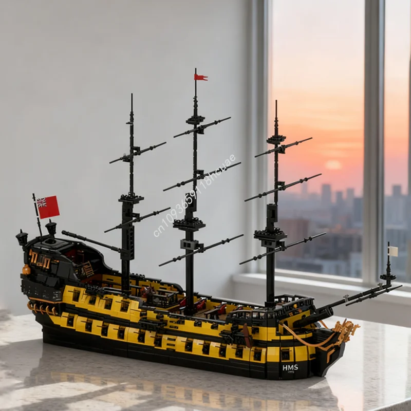 

5782pcs MOC HMS Angel British Ship Pirates Model Building Blocks Christmas Gifts Assemble Construction DIY Creative Toys Idea