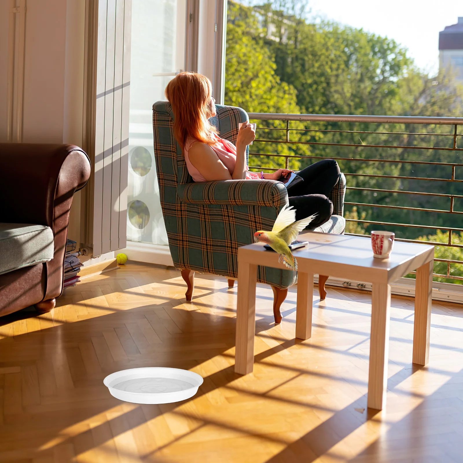 ถาดให้อาหารนกแบบเปลี่ยนได้ 2 ชิ้น ชามน้ำพลาสติกสำหรับนก ฟังก์ชั่นอเนกประสงค์สำหรับสวน ชามให้อาหารนกฮัมมิงเบิร์ด