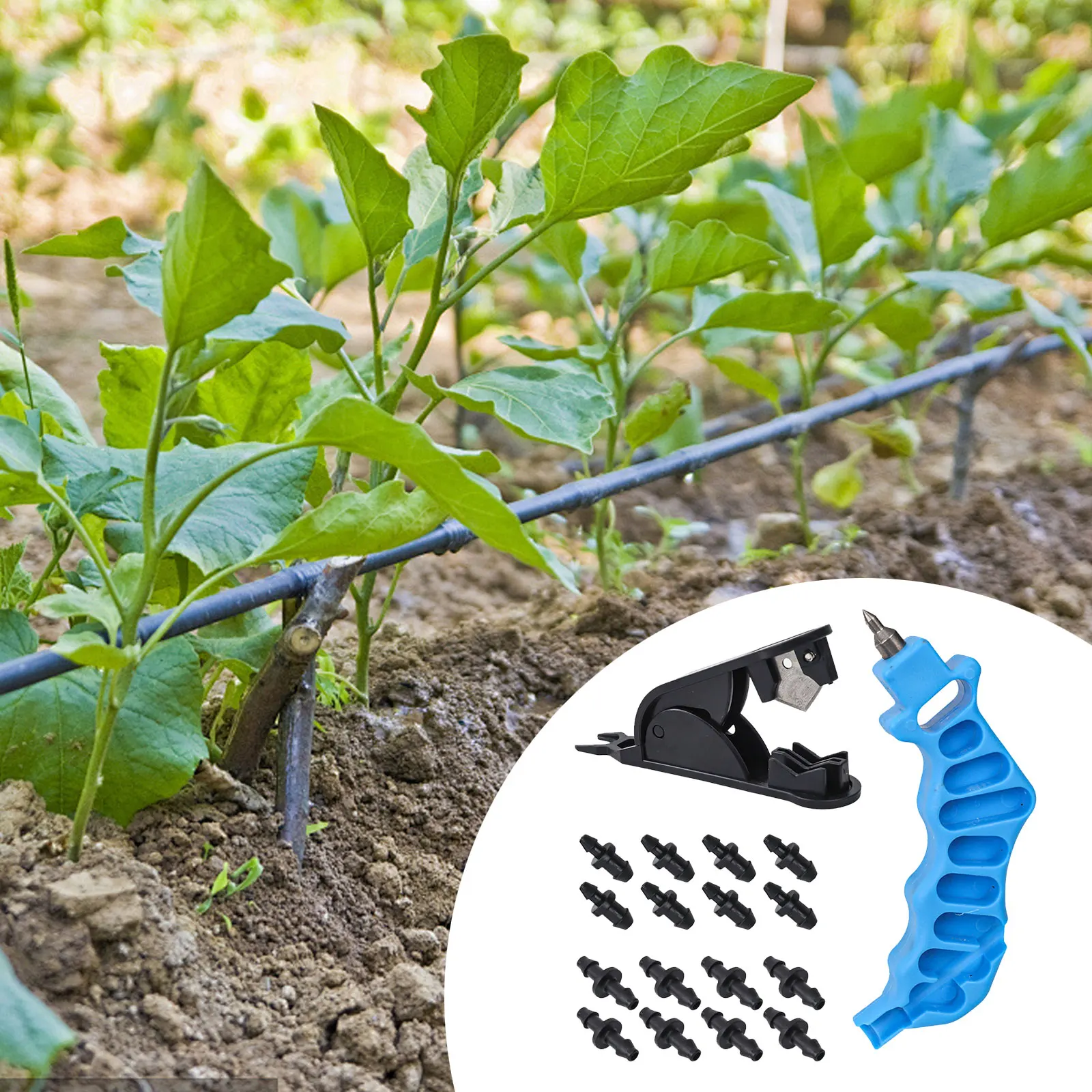 Garden Maintenance Blue black Drip Irrigation Tool Set Hole Punching Tool Compatible Tubing Convenient Package