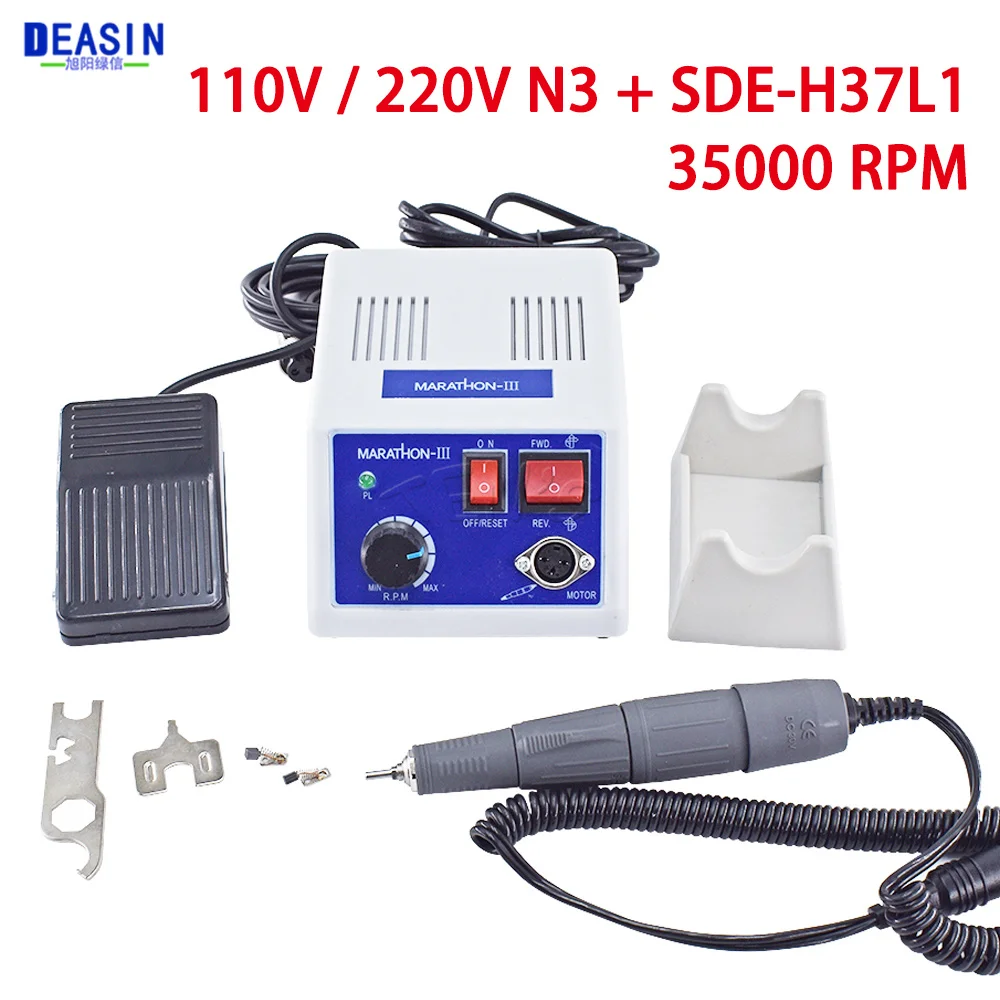 Dental LAB Marathon N3 Micromotor Micro motor 35000RPM Handpiece Lab Equipment UE SDE-H37L1 35K RPM Handpiece