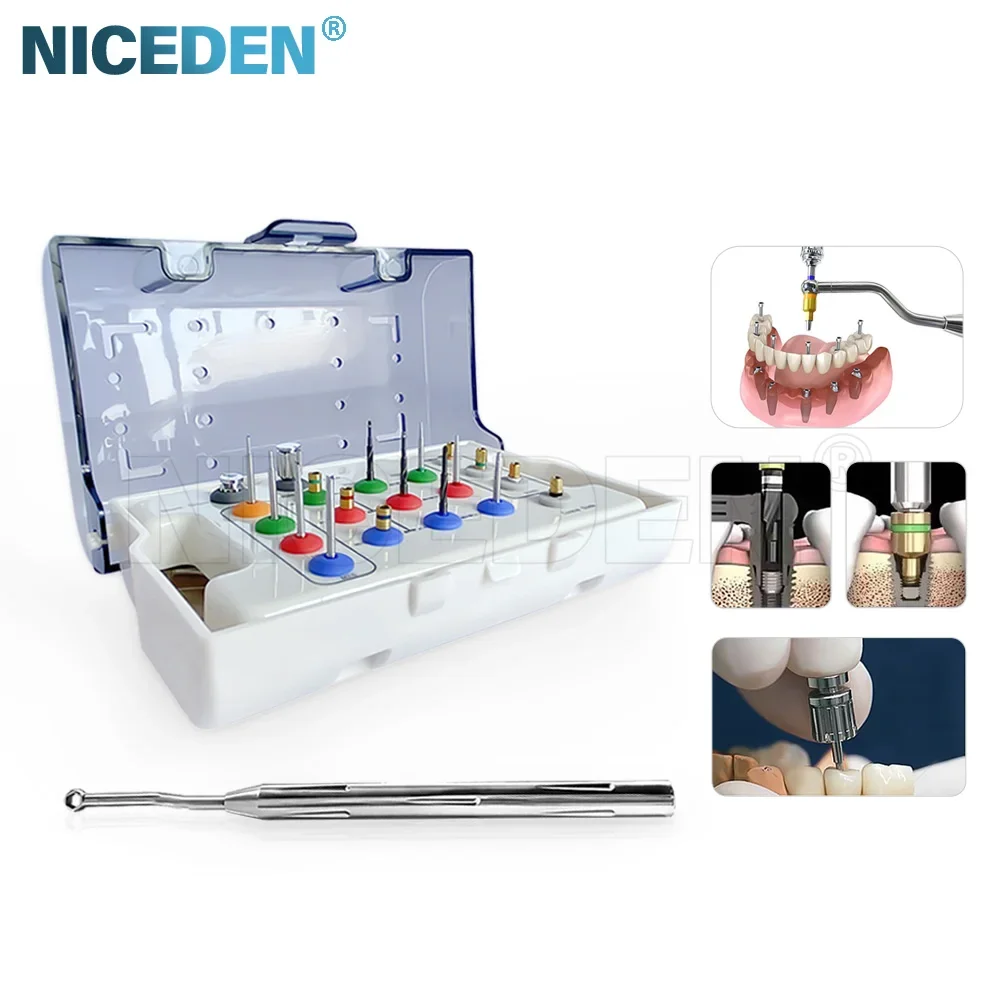 NICEDEN Dental implant fracture screw removal kit Surgical drill screw removal kit Dental tools