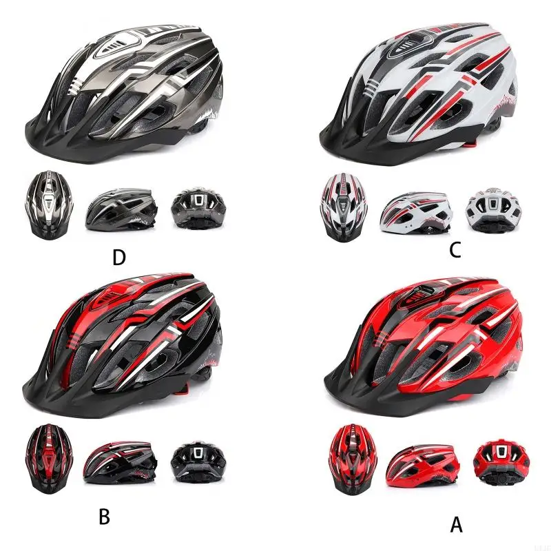 

U1JC Мужчины Женские унисекс светодиодный свет MTB велосипедный шлем MTB горная езда велосипед