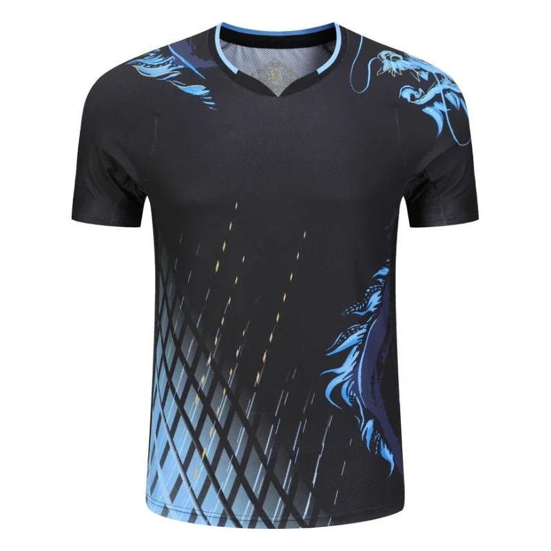 Print Badminton Tennis T-shirt for Men Women Kids China Dragon 3D Printed Table Tennis Uniform Tops Couple Volleyball Clothes
