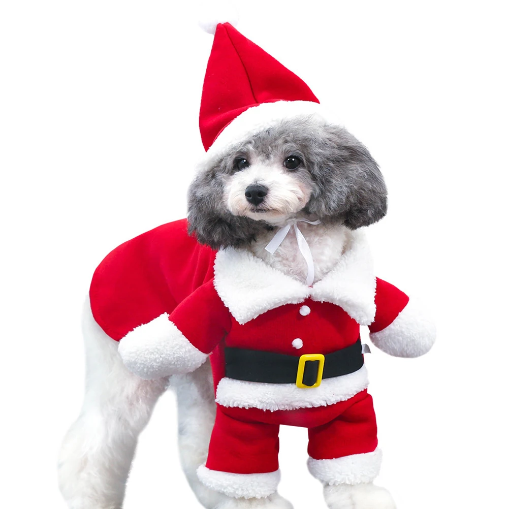 

Christmas Santa Dog Clothes Polar Fleece Coat Puppy Size Xl Outdoor Walking Jogging Party Pet Costume Dog Clothes