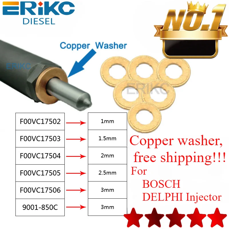 9001-850C F00VC17502 Copper Shim F00VC17503 Clip Washer F00VC17505 Nozzle Copper Washer F00VC17504 for BOSCH DELPHI Injector