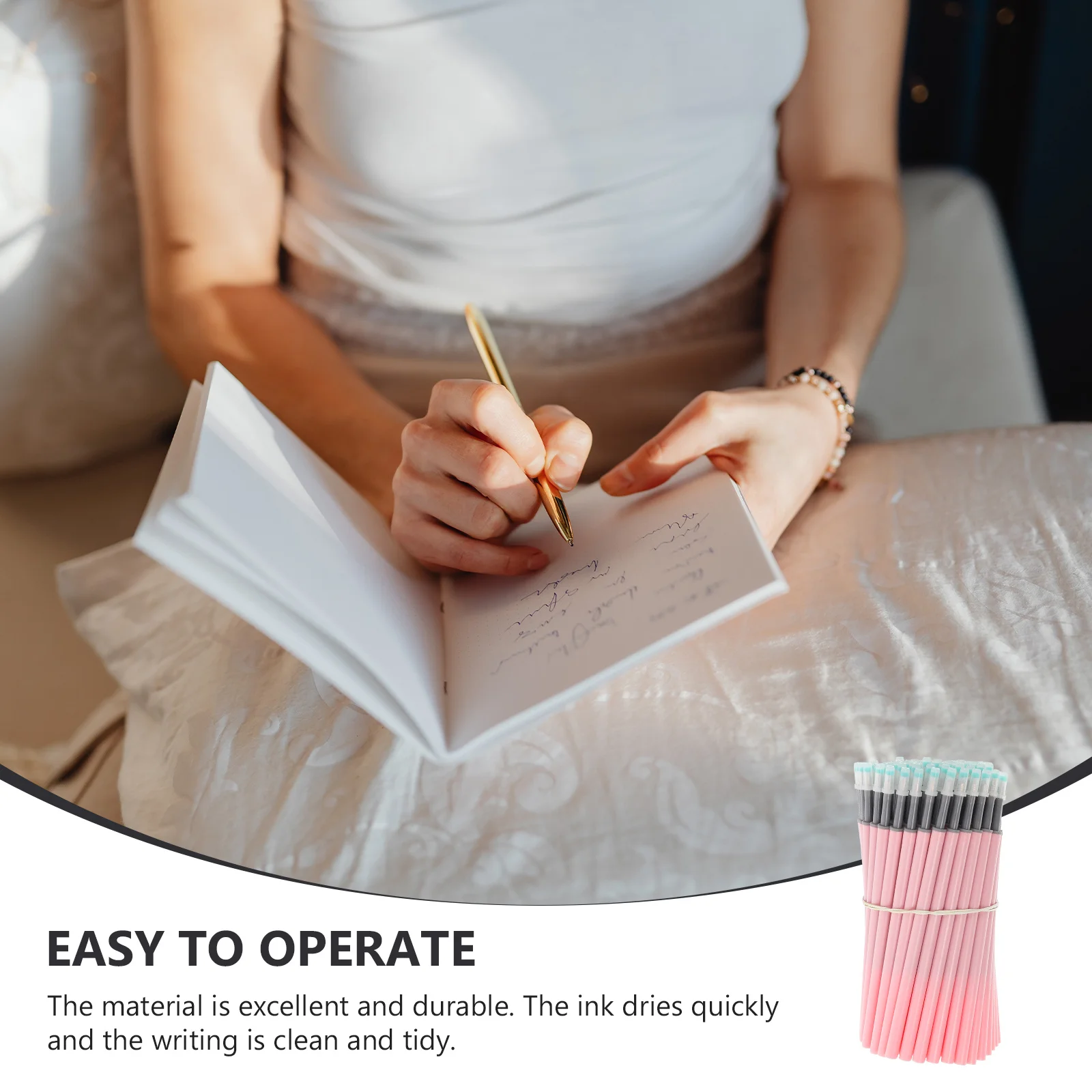 

100Pcs Gel Pen Refills Smooth Writing Portable Ink Refill Replacements for Students School Office Creative Gift Ideas