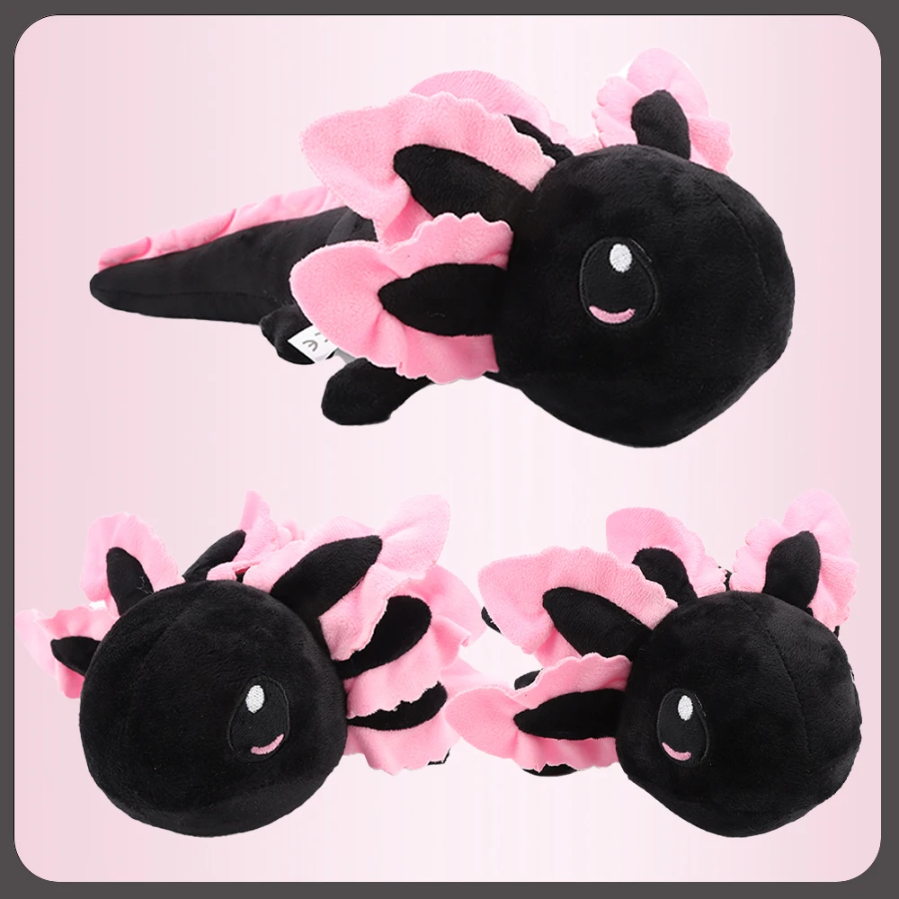 42cm/16.54in Axolotl Plush Toys Lifelike Large Eyes Lizard Plush Doll Stuffed Animal Toys for Kids Birthday Gift Home Decoration