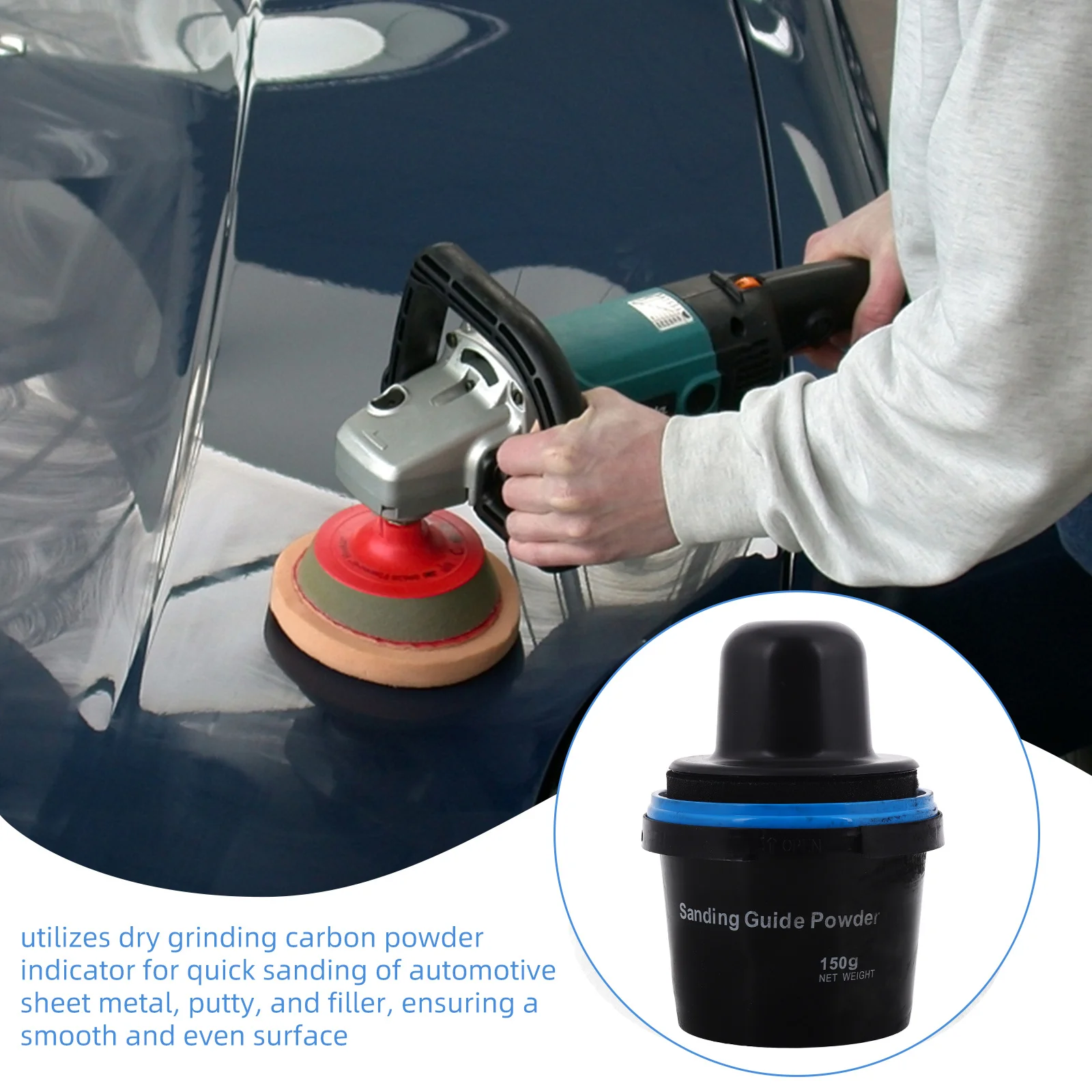 

5pcs Set of 5 Auto Repair Guide Coat Car Scratch Powder Body Kit Tools Automotive Repairing