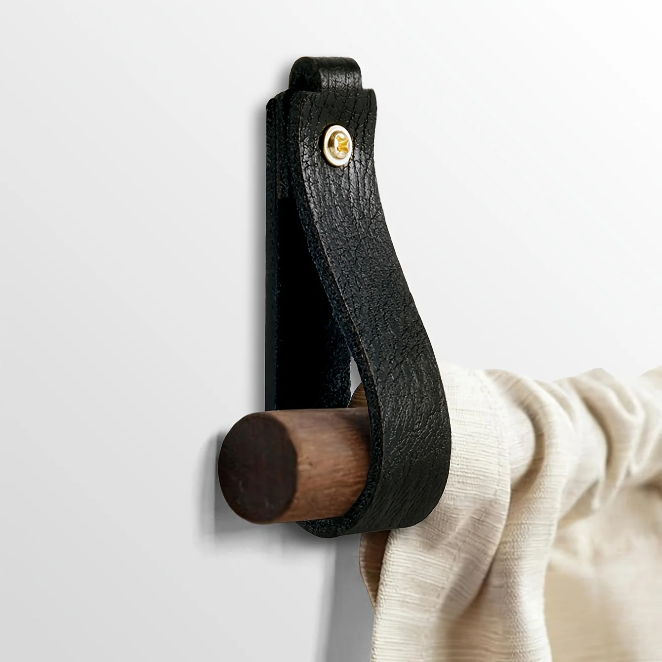 Suporte para varão de cortina, 4 peças, alça de laço para varão de cortina de madeira, suporte para pendurar toalha, tapeçaria, remo de canoa