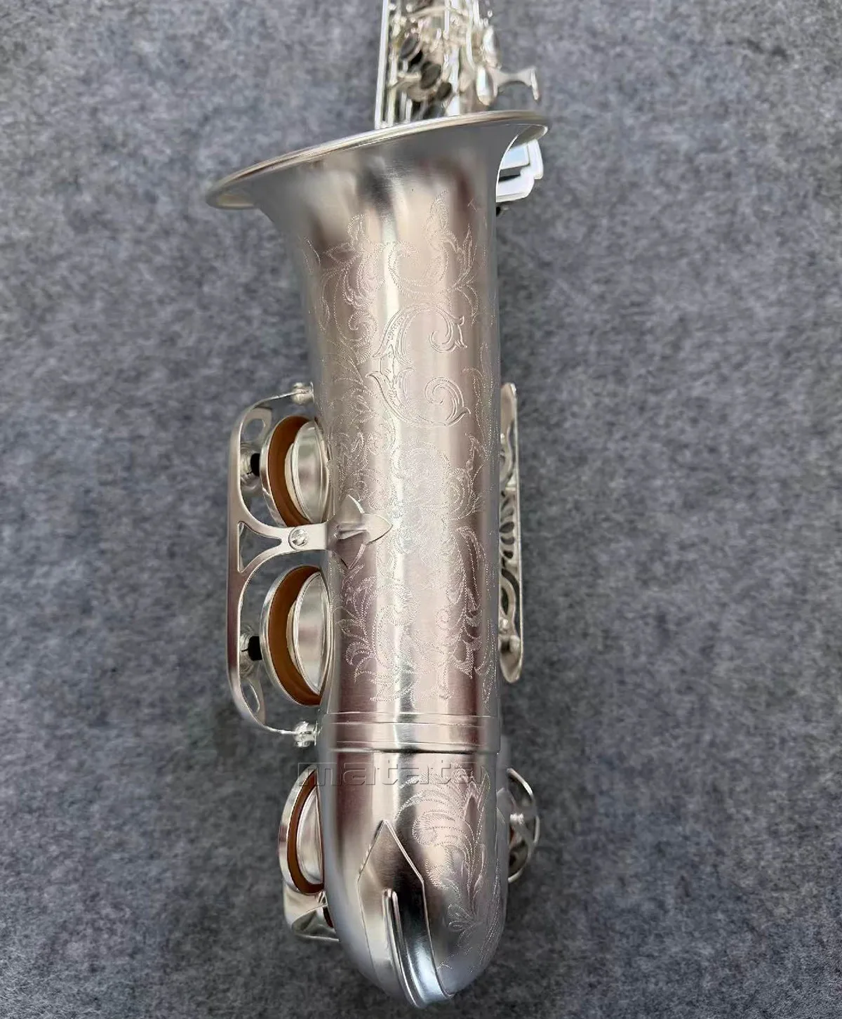 Fast Ship Rolled Note Hole 54 Reference Alto Saxophone Brushed Silver saxofon With Case