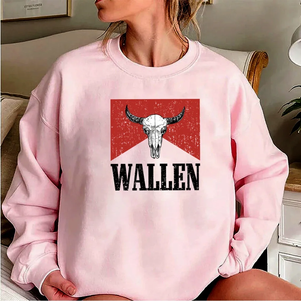 Wallen and Hardy Sweatshirt Wallen Bullhead Graphic Hoodie Cowboy Country Music Jumper Cowgirl Wallen Rodeo Crewneck Sweatshirts