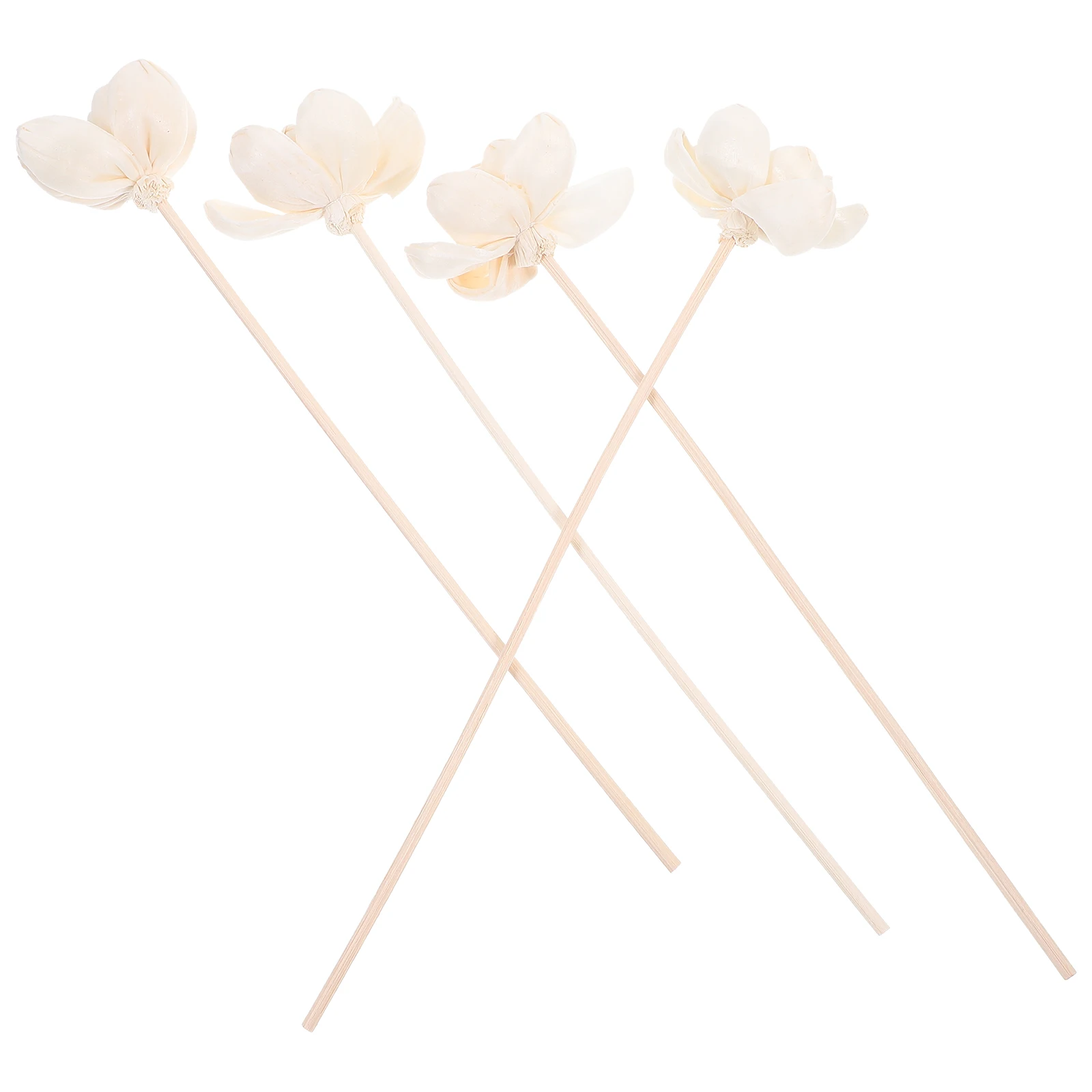 

4 Pcs Flowers Aromatherapy Decorative Oil Diffuser for Desk Office Bathroom Home Flower Diffuser DIY Craft Gifts