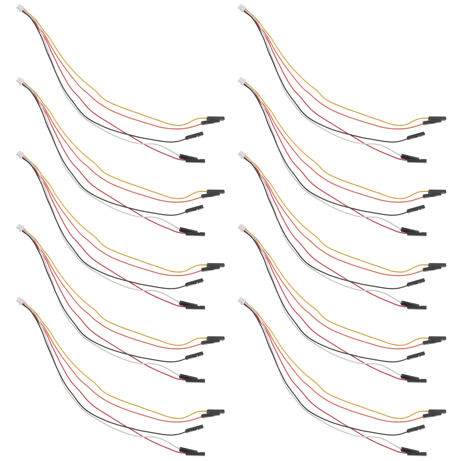 10Pcs Terminal Connection Cables Male to Female Wire Connectors Sensor Transmission Heat Resistant Terminal
