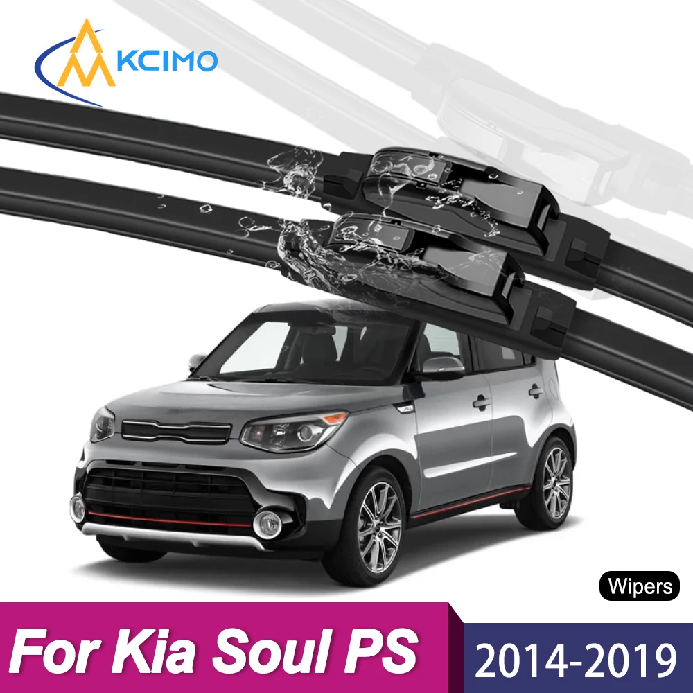 

OEM Style Exact Fit Front Windshield Wiper Blades For Kia Soul PS 2014-2019 Perfect Replacement Wiper Kit