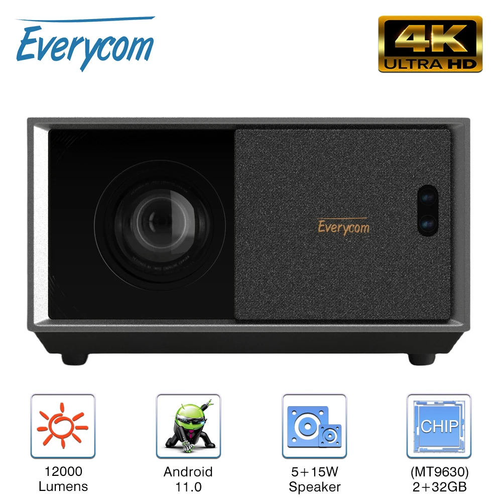 

Everycom Full HD RD829 Projector 5G WiFi LED 4K Video Movie Smart Android 11.0 12000 Lumen Projectors Home Theater Cinema Beamer