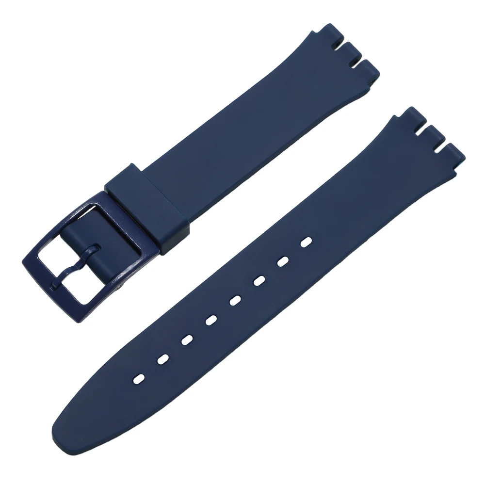 Silikon-Uhrenarmband für Swatch, buntes Sportarmband, Ersatz-Armband, Gummi-Uhrenzubehör, 16 mm, 17 mm, 19 mm, 20 mm – Detail 8