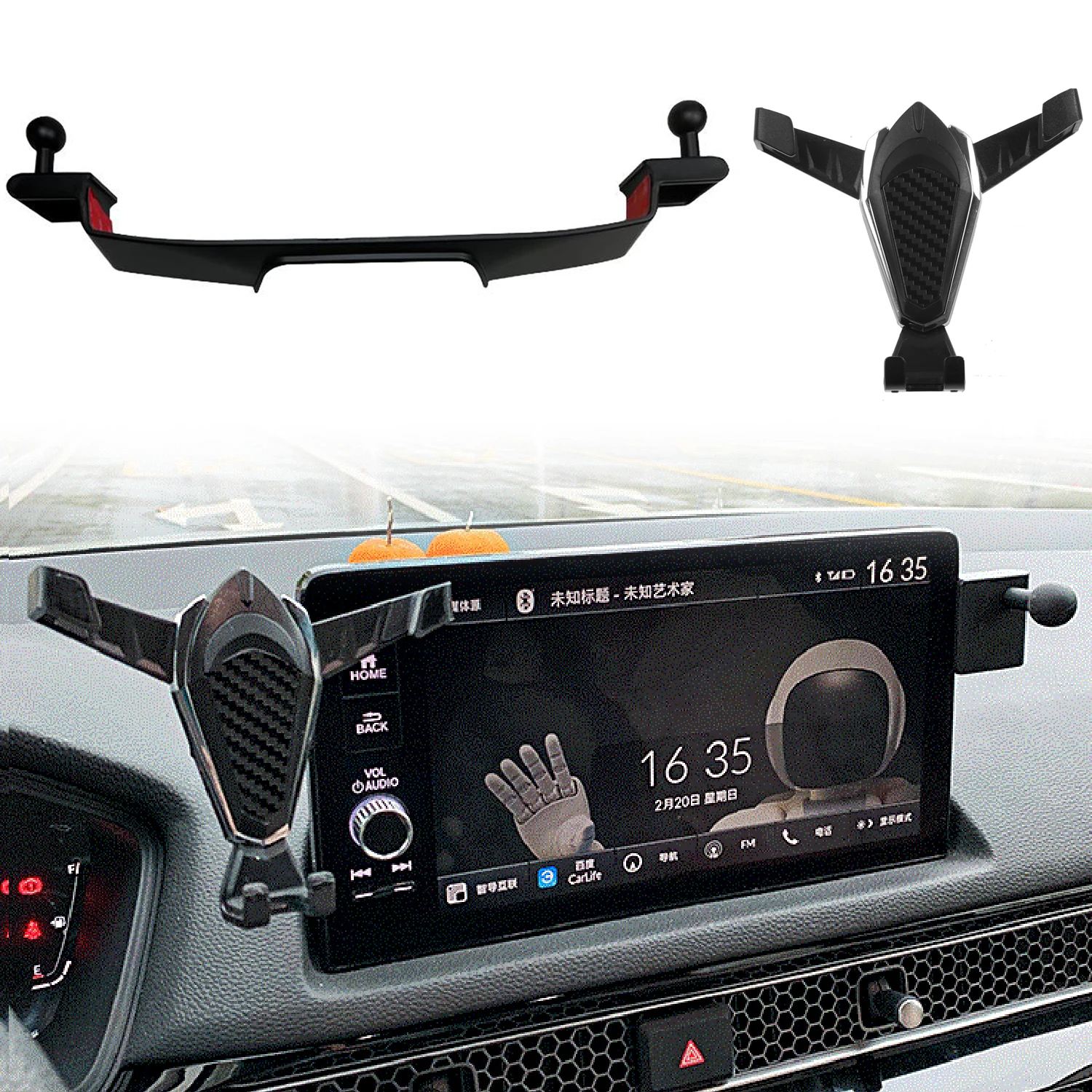 Fit for Honda Civic 2022 2023 2024 Console Navigation 9 inch Screen Mount Bracket Mobile Phone Holder Cell Phone Stand