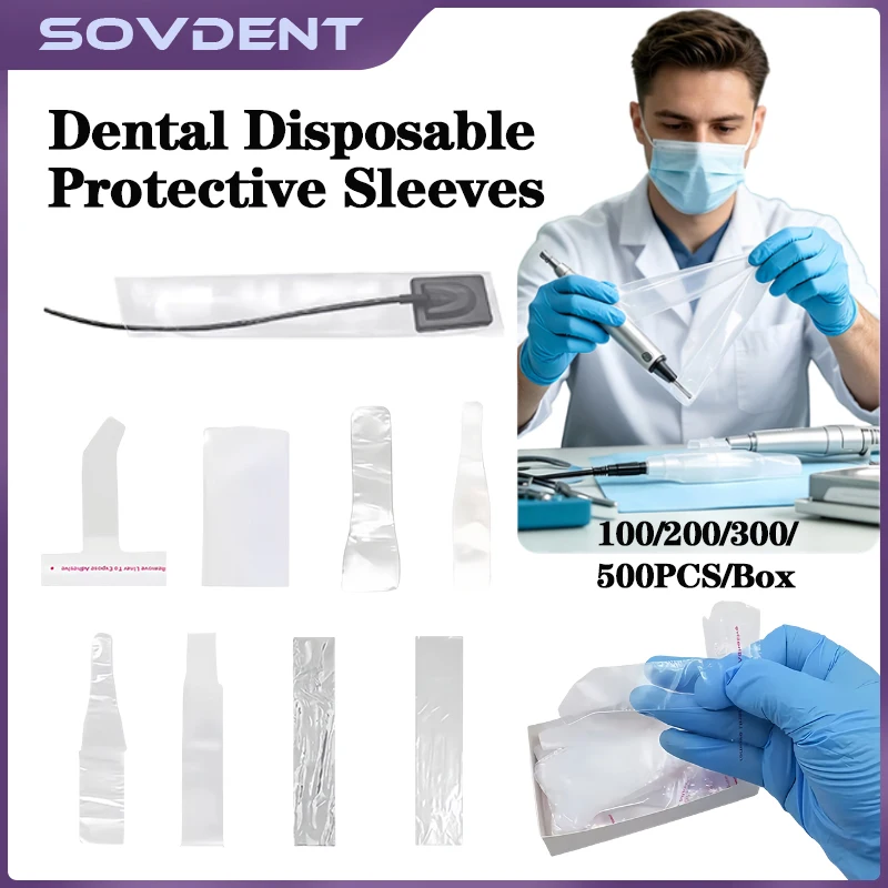 1box Disposable Light Curing Head Protective Dental Endoscope Intraoral Camera Protective Sleeves Sheath Covers