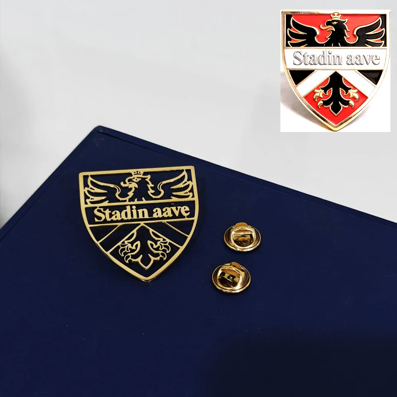 Custom Stainless Steel Metal Logo Brooch Customized Company Club Clan Logo Clothing Pins Personalized Pattern Badges Suit Pins