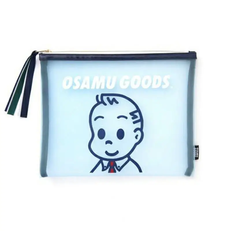 New Kawaii Cute Osamugoods Cosmetic Bag Mesh Transparent Portable Travel Wash Bag Storage Bag Cartoon ins Gift For Girls