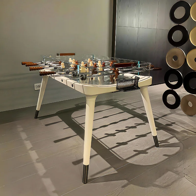 luxury table football table high-end entertainment venue double competitive transparent glass eight-pole table football machine