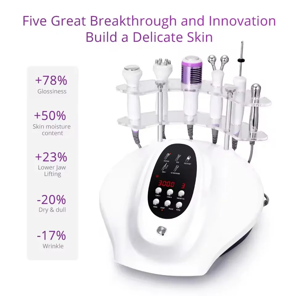 Ultimate 5 in 1 High Frequency Microcurrent Facial Device for Lifting Firming and Rejuvenating Your Skin at Home