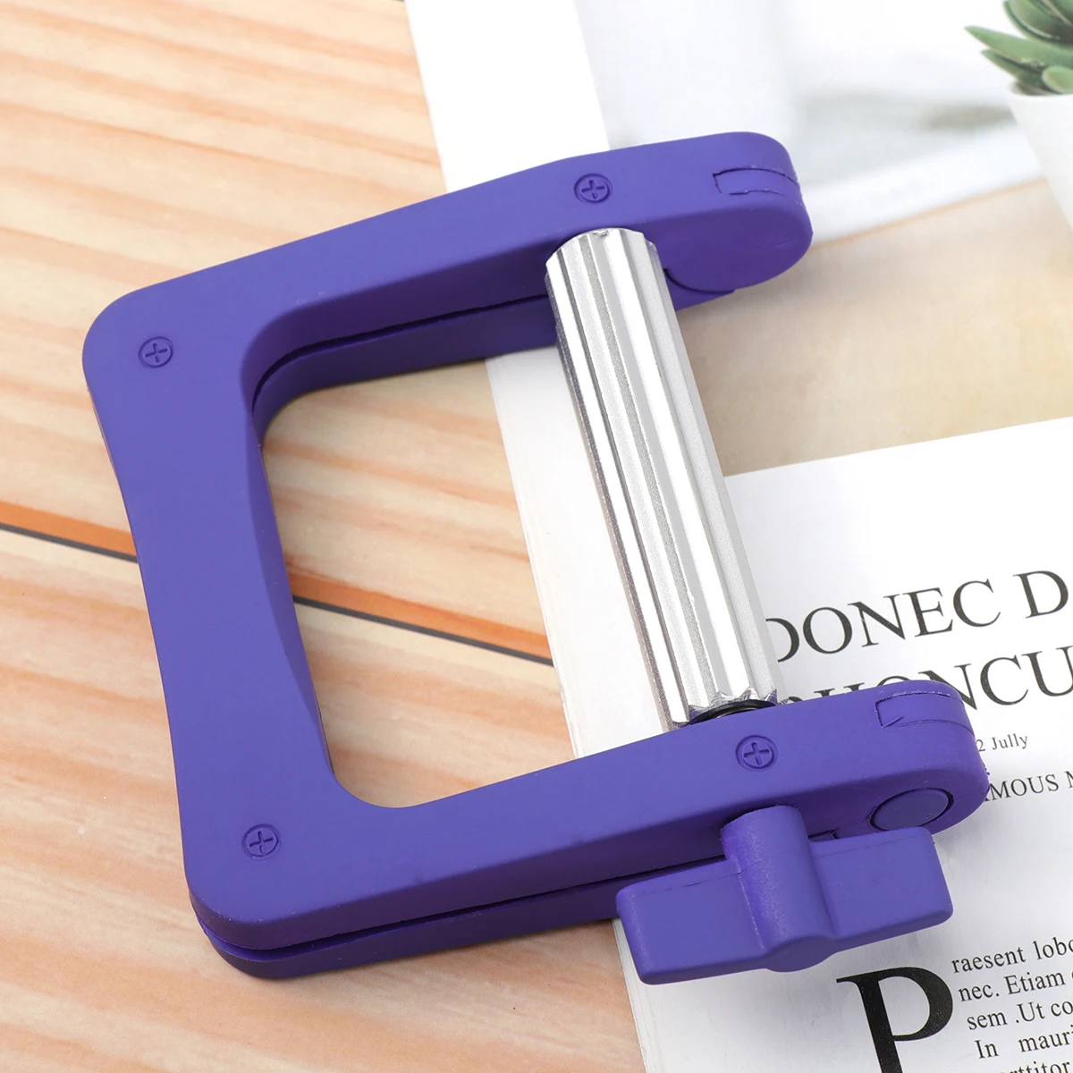 Exprimidor de pasta de dientes de metal, rodillo de tubo duradero de primera calidad para limpiador de crema, herramienta organizadora de baño portátil, azul