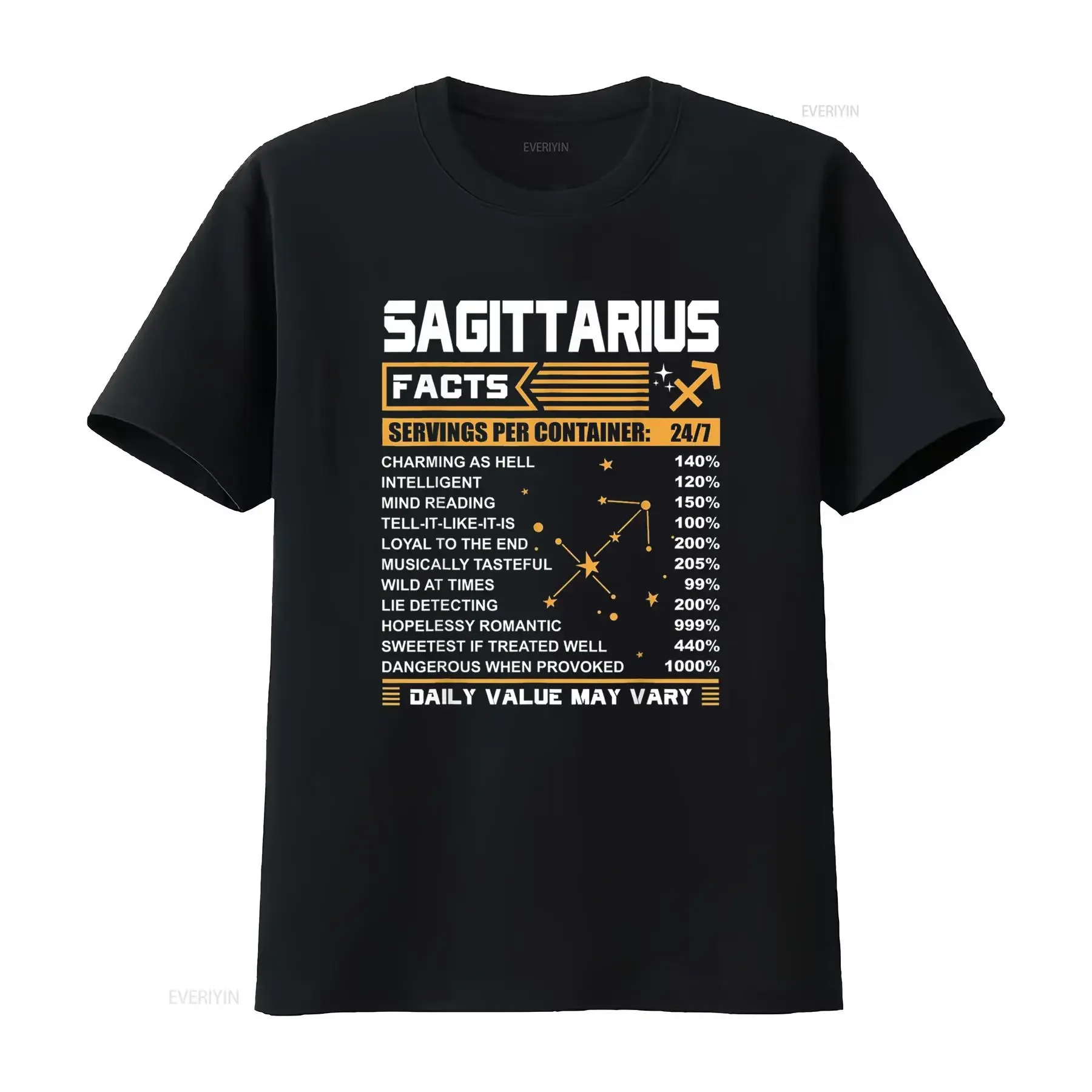 Sagittarius Birthday s Facts Funny T Shirt vintage Washed Stretched streetwear Breathable Stylish Casual Unisex Slightly homme