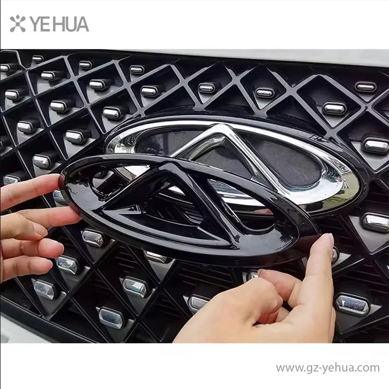 For Chery Tiggo 8 Pro 2020 2024 Black Car Grille Badge Emblem Logo Stickers Automobiles Parts Refit Accesorios Para Auto Tools