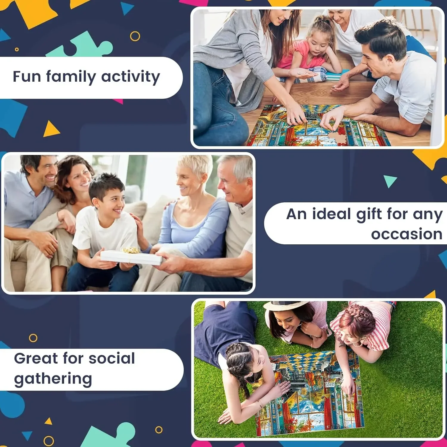 520/500/300ピース 木製パズル 親向け 釣りジグソーパズル 挑戦的な家族アクティビティゲーム パーティー 誕生日プレゼント